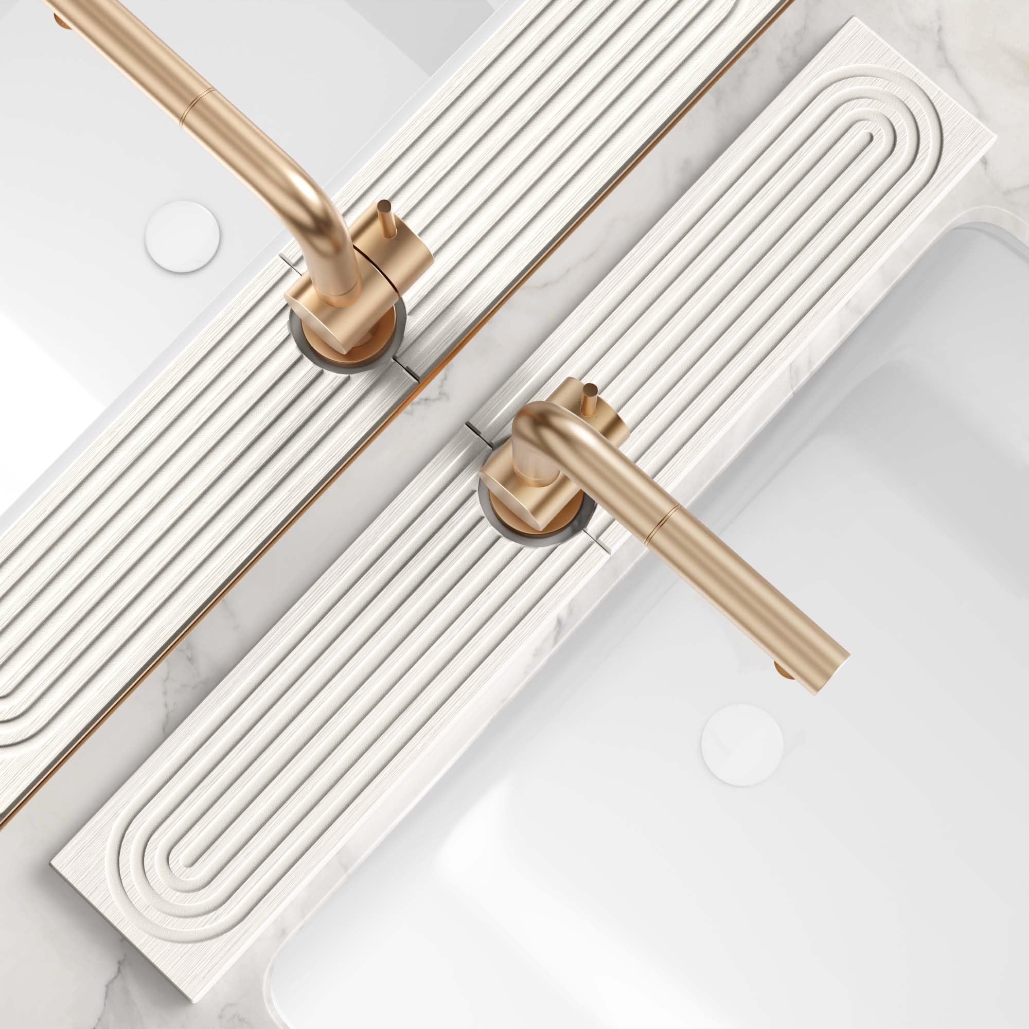 Faucet Mat for Kitchen Sink – Diatomite Drying Stone Mat & Sink Protector, Prevent Moisture – Sink Splash Guard Water-Absorbing Stone Tray for Bathroom Counter (Light Grey,23.6" x 3.9")